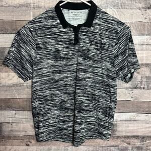 Under Armour Mens Iso Chill Performance Polo Shirt 2XL Black Camo Preppy